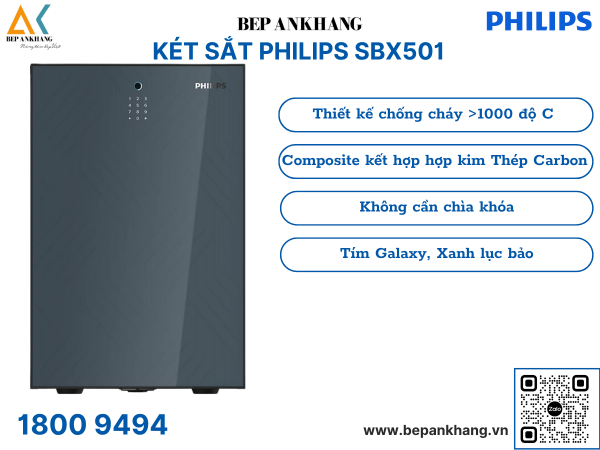 Két Sắt chống cháy PHILIPS SBX501-5C0 - 90.9Kg màu Galaxy